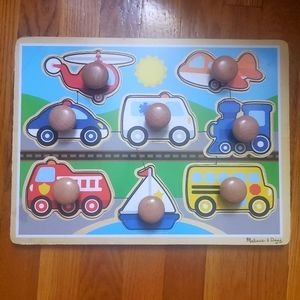 🦋 3/$12 Melissa and Doug Jumbo Knob Wooden Puzzle
